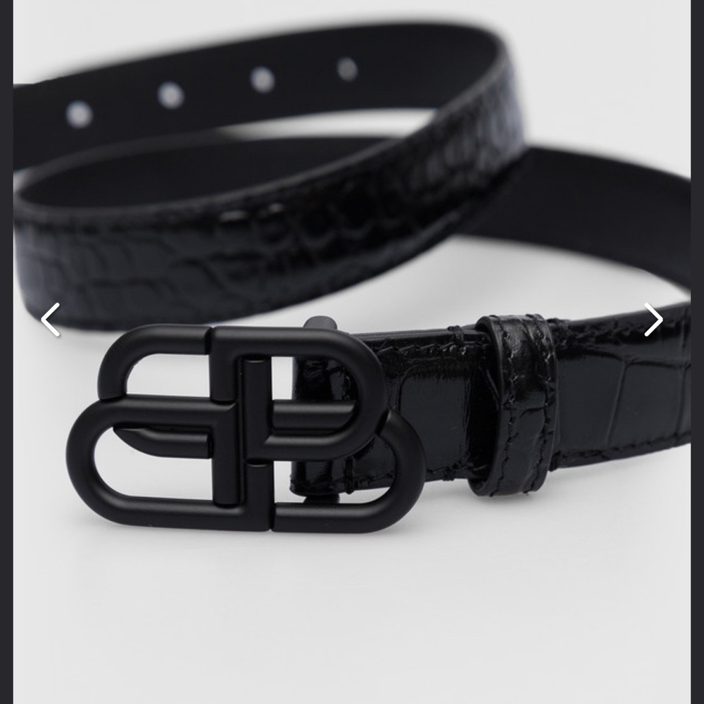 Balenciaga BRAND NEW Women Super Thin Belt in Black, SZ 70EU, 28”US,$495 - Picture 5 of 9